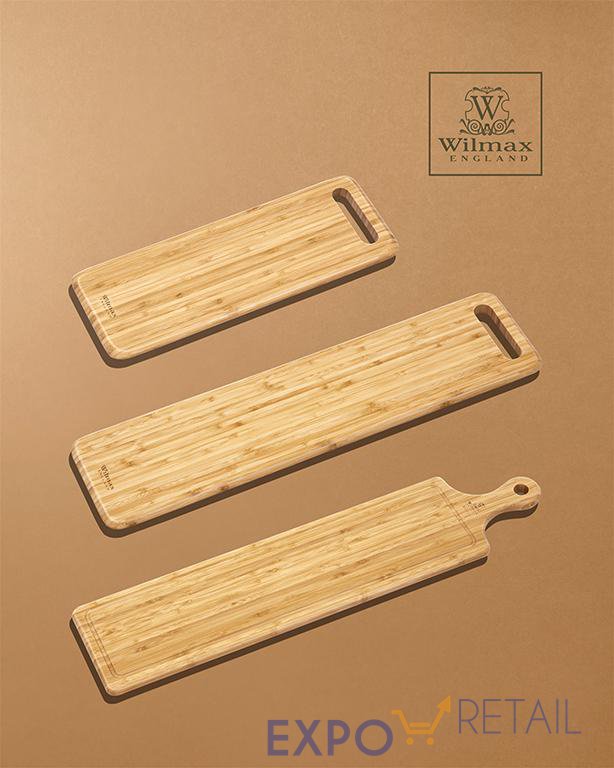 Длинные сервировочные доски из бамбука от WILMAX