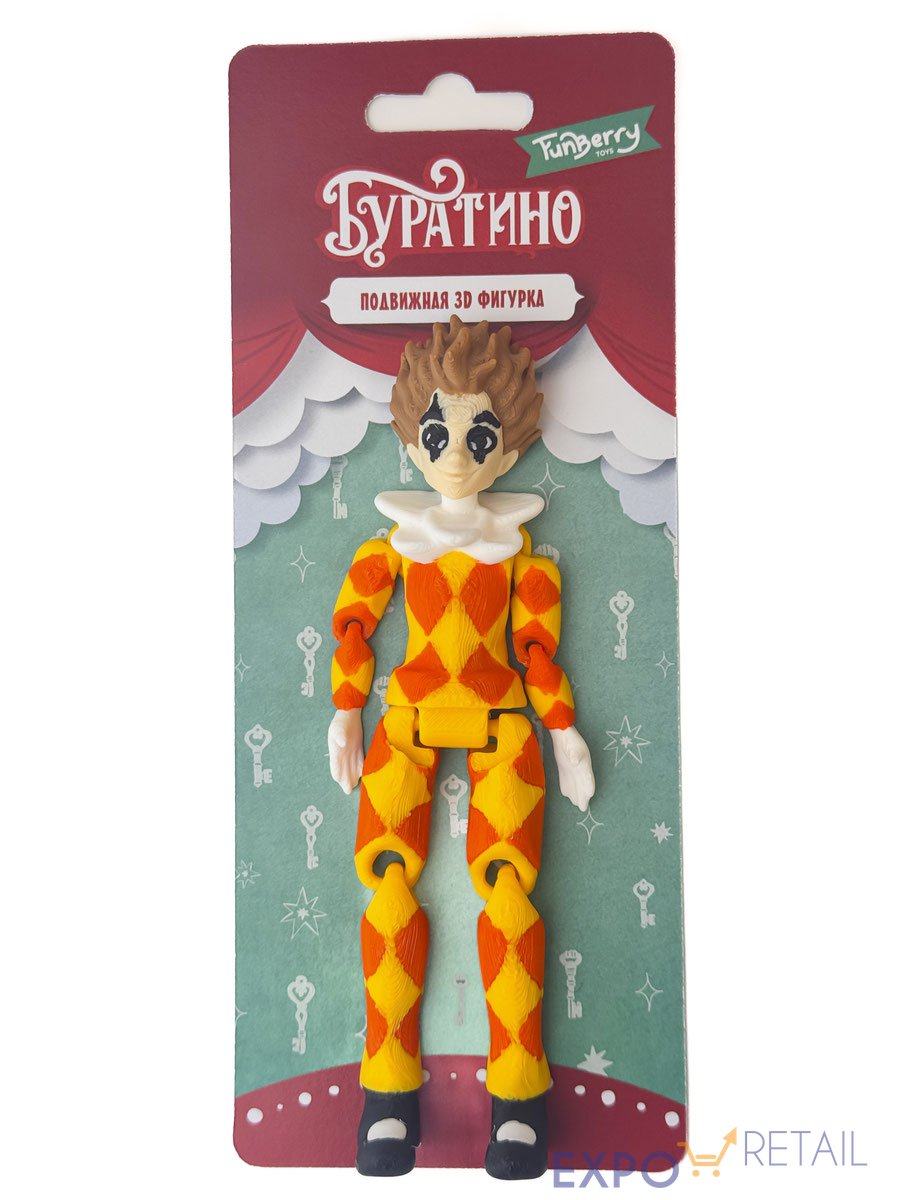Игрушка подвижная 3D цветная «Арлекин»