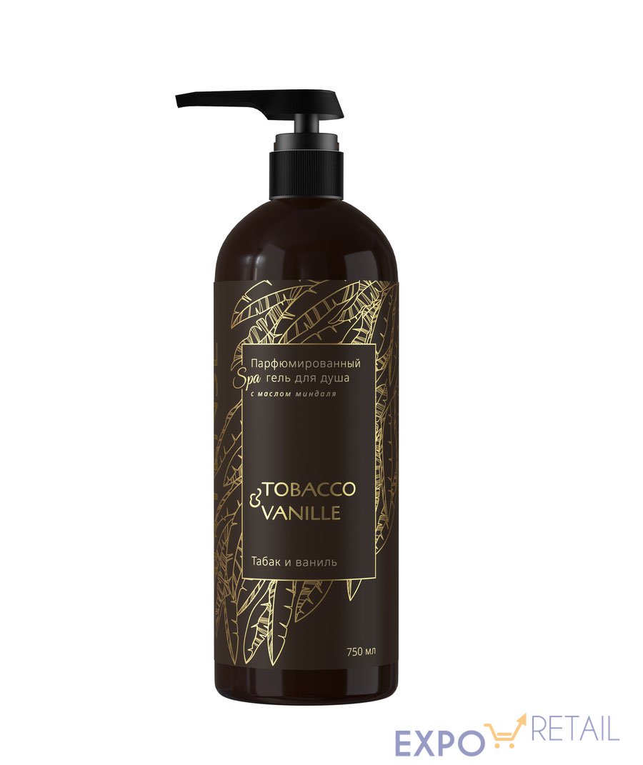 Гель для душа парфюм. Intense "Tobacco&vanilla/Таб. и ваниль" 750 мл. с дозатором Clean&Green CG8518