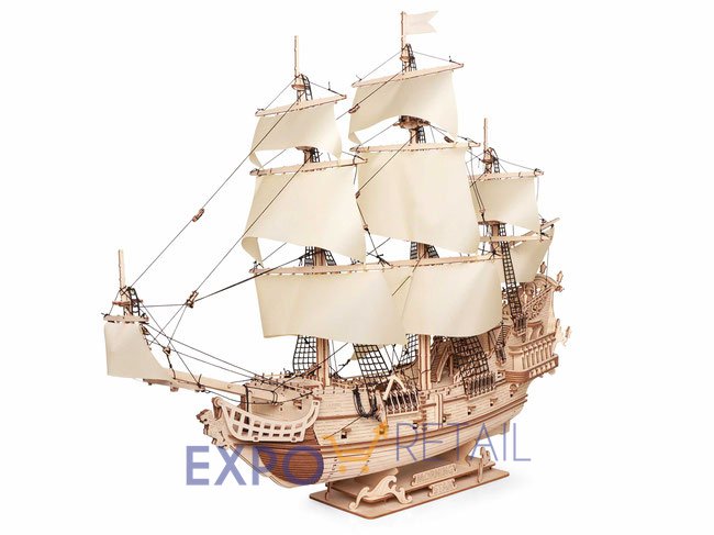Сборная модель Корабль Утренняя звезда с белыми парусами