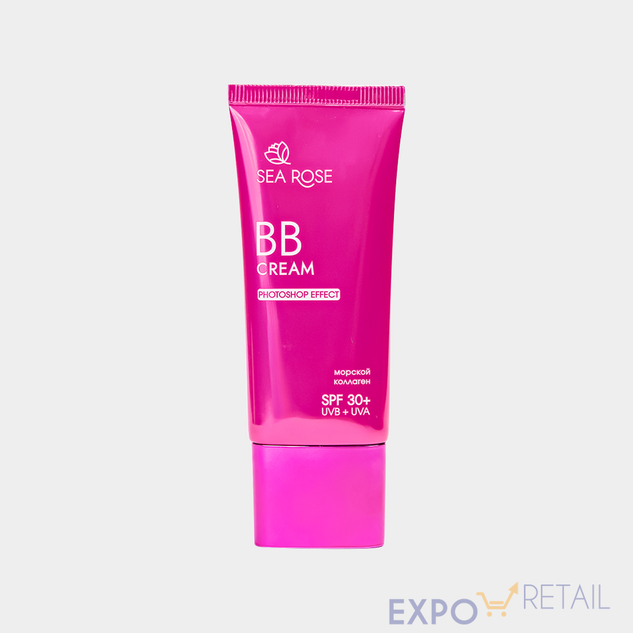 BB-крем матирующий для лица ВВ CREAM PHOTOSHOP с морским коллагеном SPF30+ UVB+UVA