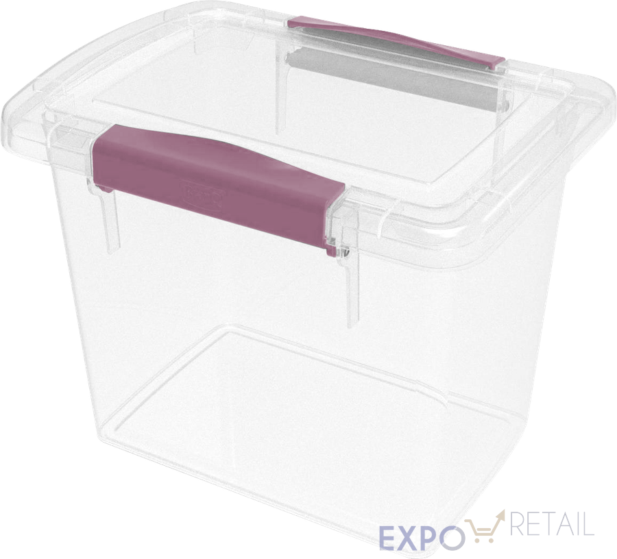 Ящик для хранения Laconic mini пластиковый прозрачный с защелками 1,6 л