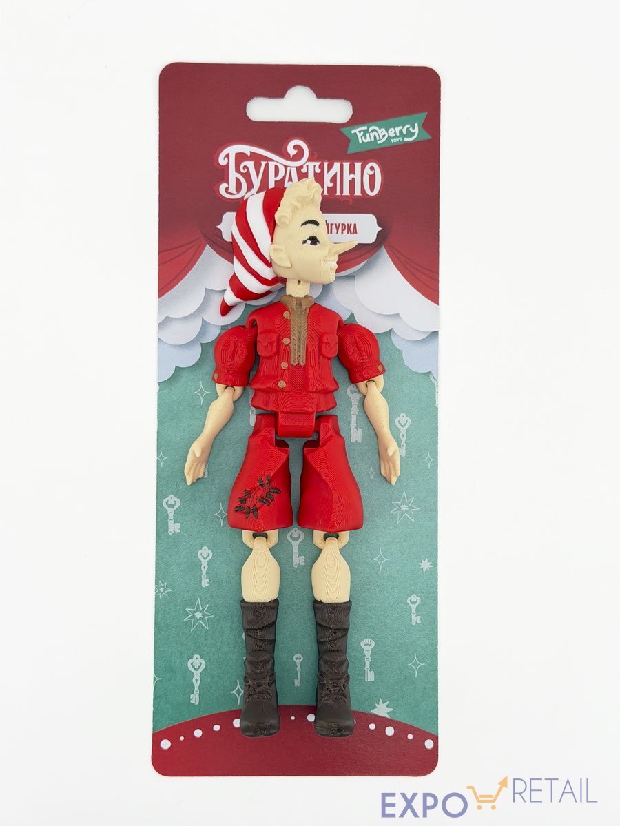 Игрушка подвижная 3D цветная «Буратино»
