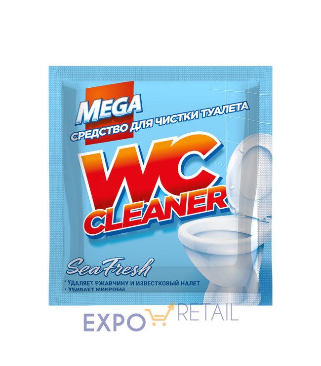 Средство для чистки туалета с антимикробным эффектом  «MEGA» WC CLEANER Sea Fresh