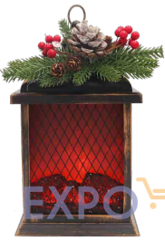 Рождественский светодиодный фонарь в форме камина