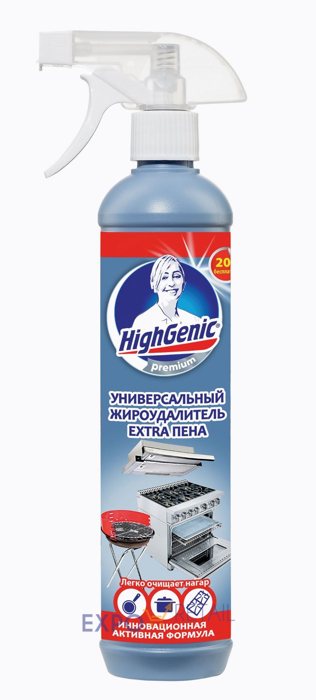 HighGenic Premium Универсальный жироудалитель Extra пена