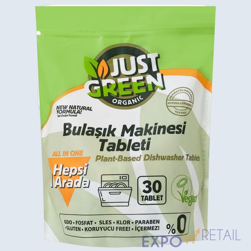 Экологичные таблетки для посудомоечных машин Just Green Organic