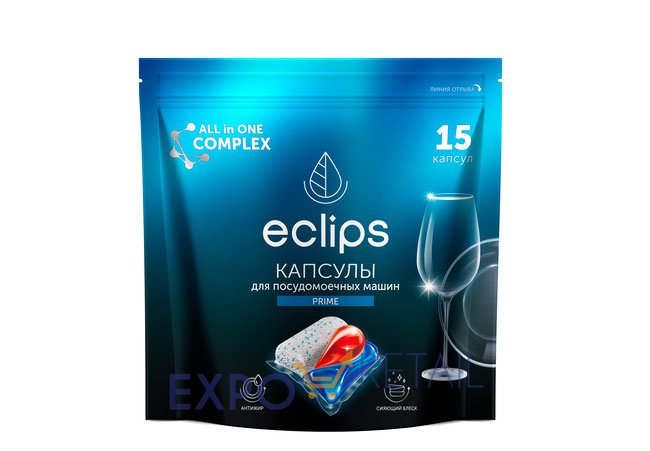 Капсулы для посудомоечных машин Eclips Prime (15шт,30шт,60шт)