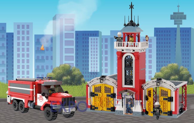 Конструктор Brick Labs: «Пожарная часть с каланчой «Огневая стража».