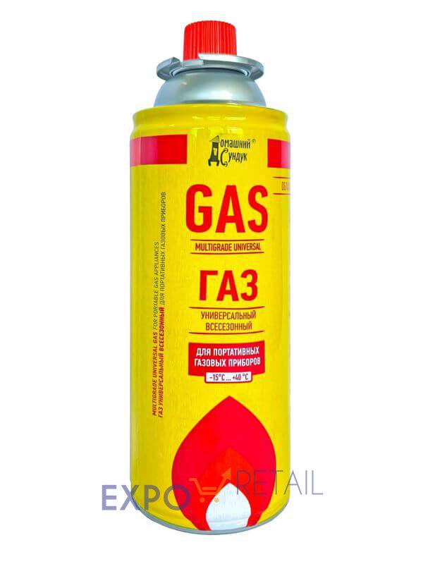 Газ универсальный всесезонный "Домашний Сундук" для портативных газовых приборов 220г ДС-413