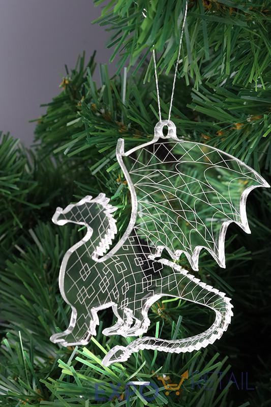 Новогоднее подвесное украшение из акрила "Волшебный дракон" (собственная разработка)