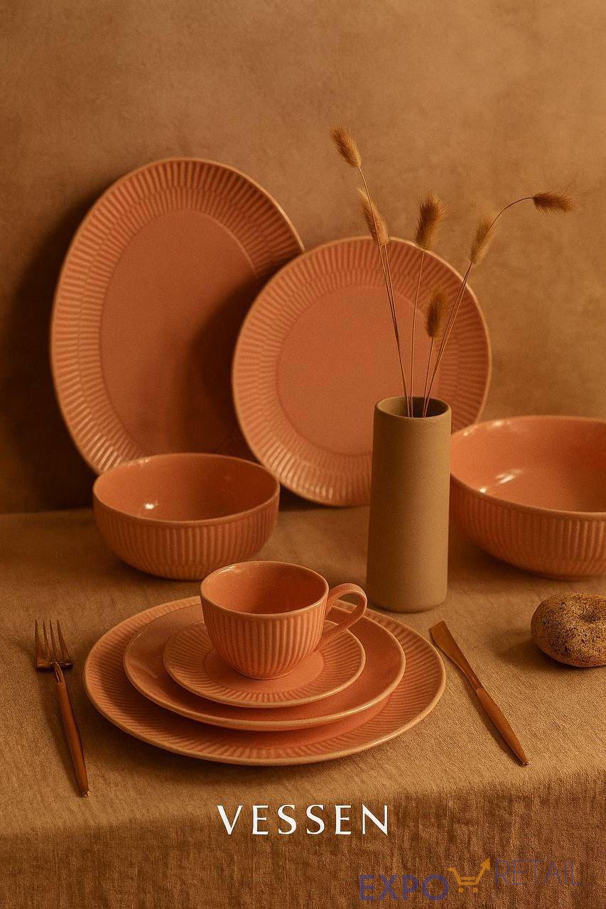 Столовый сервиз  «Pink Clay rhythm» (Ритм из розовой глины)