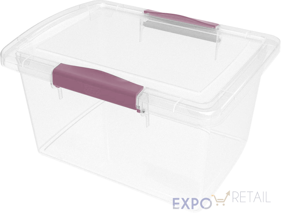 Ящик для хранения Laconic mini пластиковый прозрачный с защелками 2,5 л
