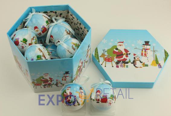 Набор рождественских шаров с коробкой