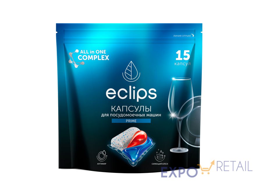 Капсулы для посудомоечных машин Eclips Prime (15шт,30шт,60шт)