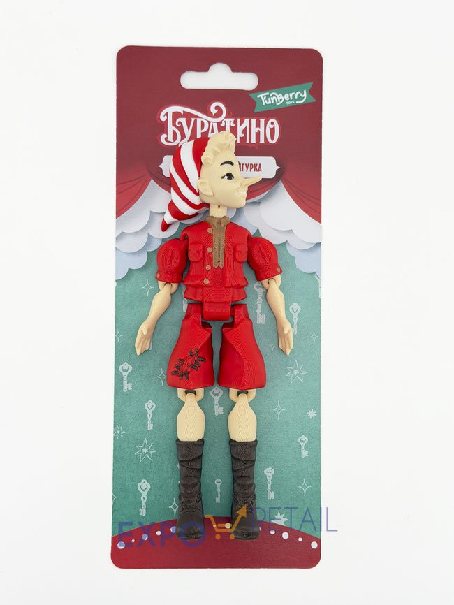 Игрушка подвижная 3D цветная «Буратино»